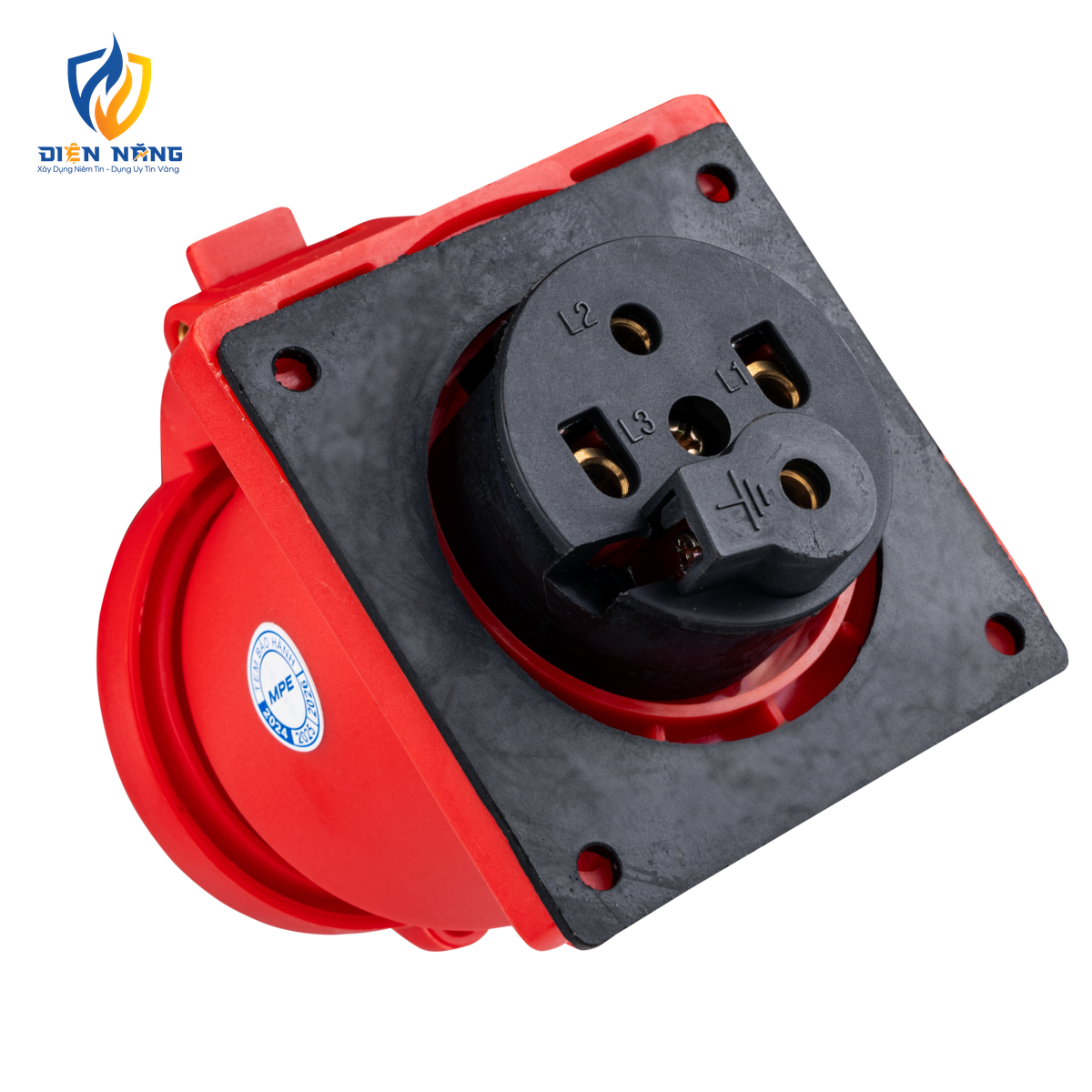 Ổ cắm loại cố định bắt trên bảng điện 4 cực, 32A, IP44 mã MPN-324 - anh 2