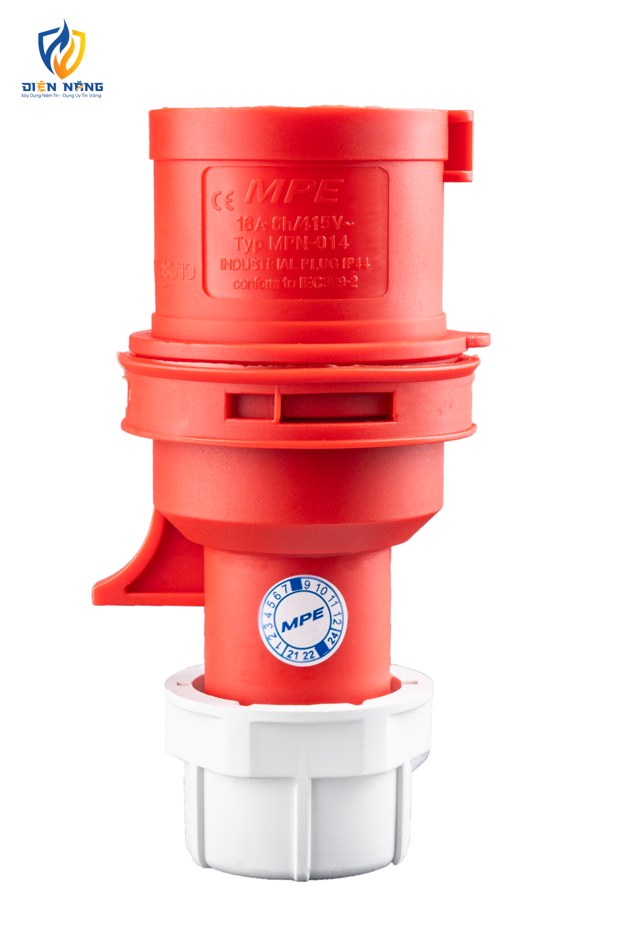 Phích cắm loại di động có kẹp giữ dây 4 cực, 16A, IP44 mã MPN-014 - anh 3