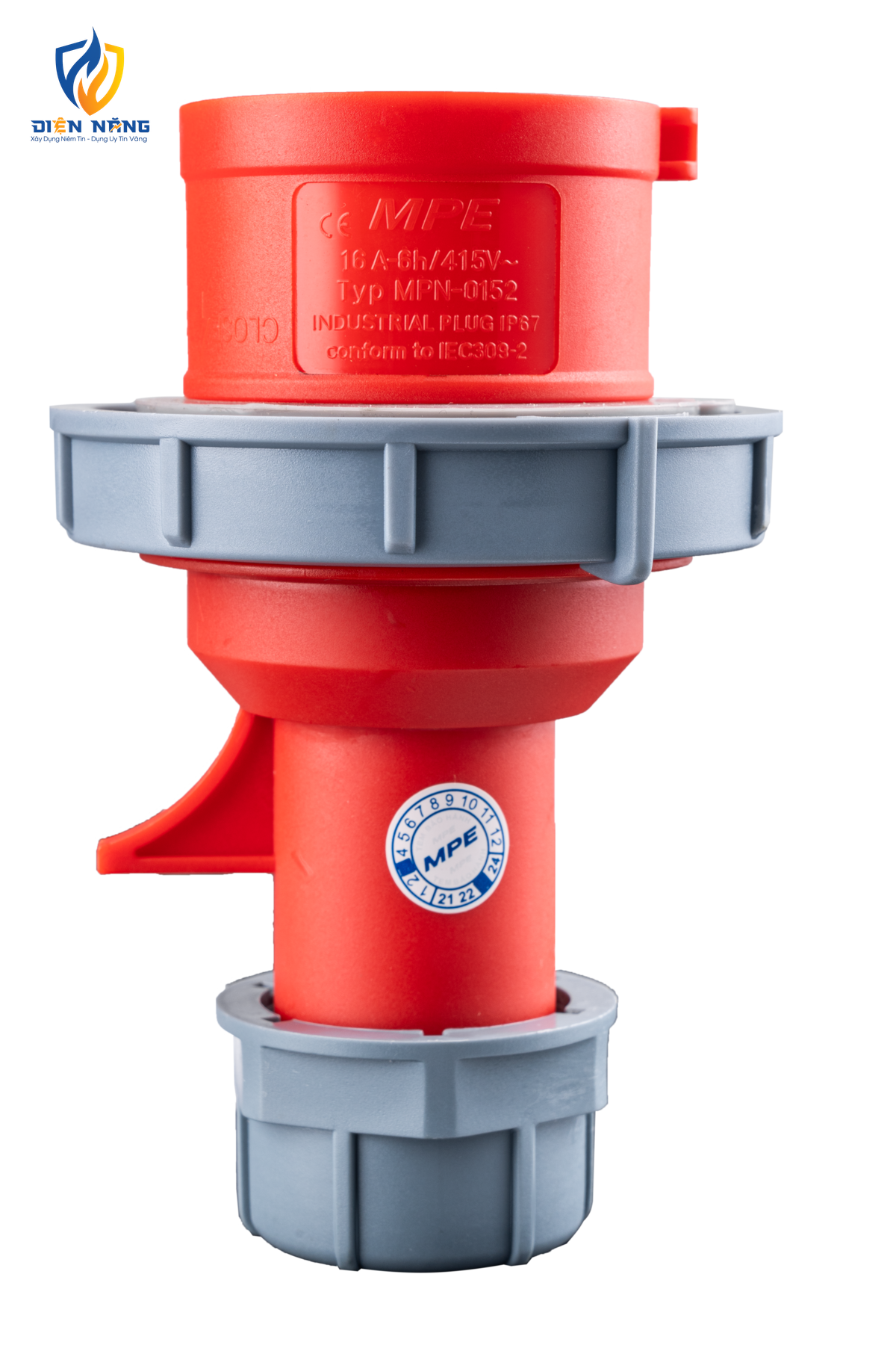 Phích cắm loại di động có kẹp giữ dây 5 cực, 16A, IP67 mã MPN-0152 - anh 3