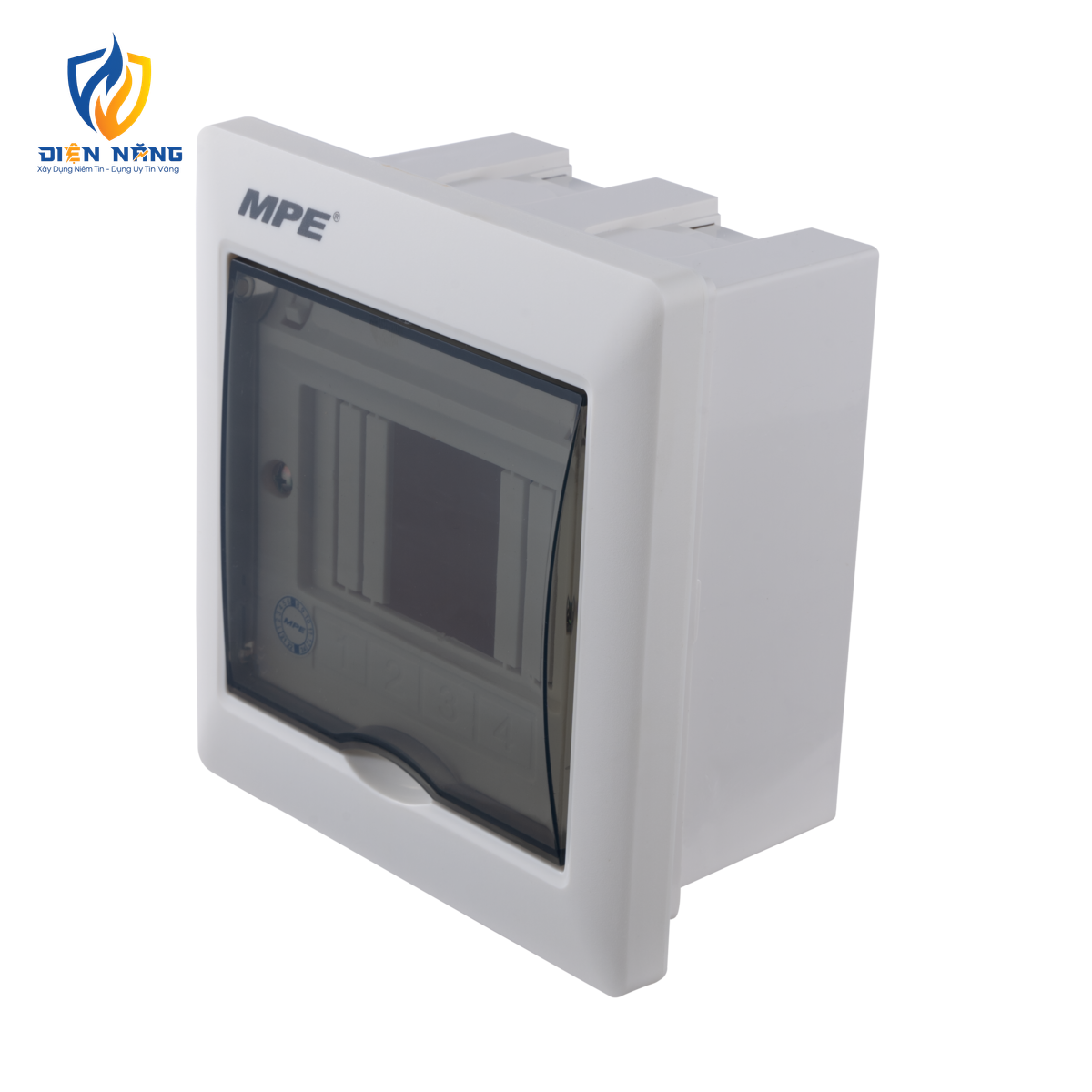 Tủ điện âm tường đế nhựa chứa MCB 2-4 cực mã TS-4/P