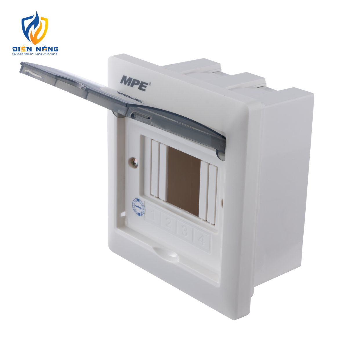 Tủ điện âm tường đế nhựa chứa MCB 2-4 cực mã TS-4/P - anh 2