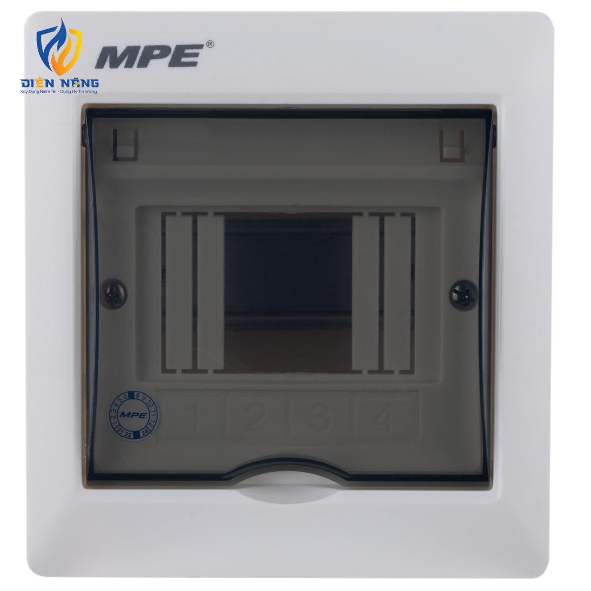 Tủ điện âm tường đế nhựa chứa MCB 2-4 cực mã TS-4/P - anh 3