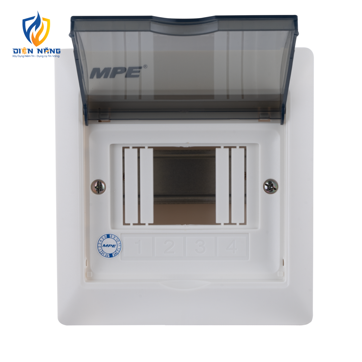 Tủ điện âm tường đế nhựa chứa MCB 2-4 cực mã TS-4/P - anh 5