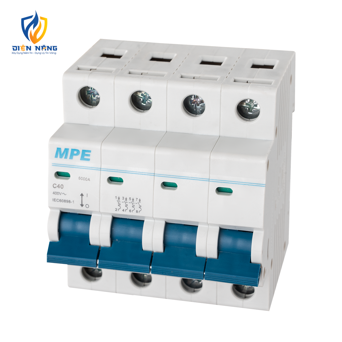Cầu dao tự động MCB 4 cực, 40A, 6kA mã MP6-C440 - anh 2