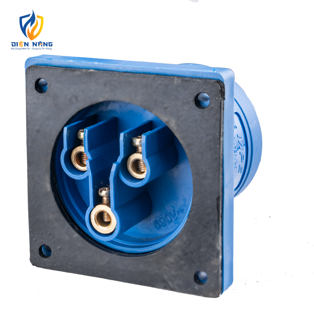 Phích cắm loại di động có kẹp giữ dây 3 cực, 32A, IP44 mã MPN-623 - anh 2
