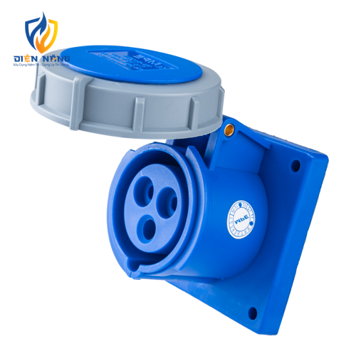 Ổ cắm loại cố định bắt trên bảng điện 3 cực, 16A, IP67 mã MPN-3132