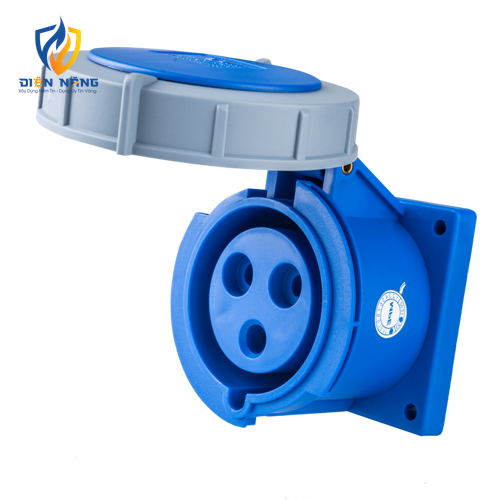 Ổ cắm loại cố định bắt trên bảng điện 3 cực, 32A, IP67 mã MPN-3232