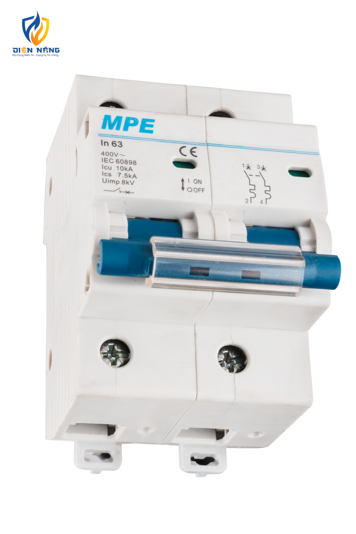 Cầu dao tự động MCB 2 cực, 63A, 10kA mã MP10-C263 - anh 3