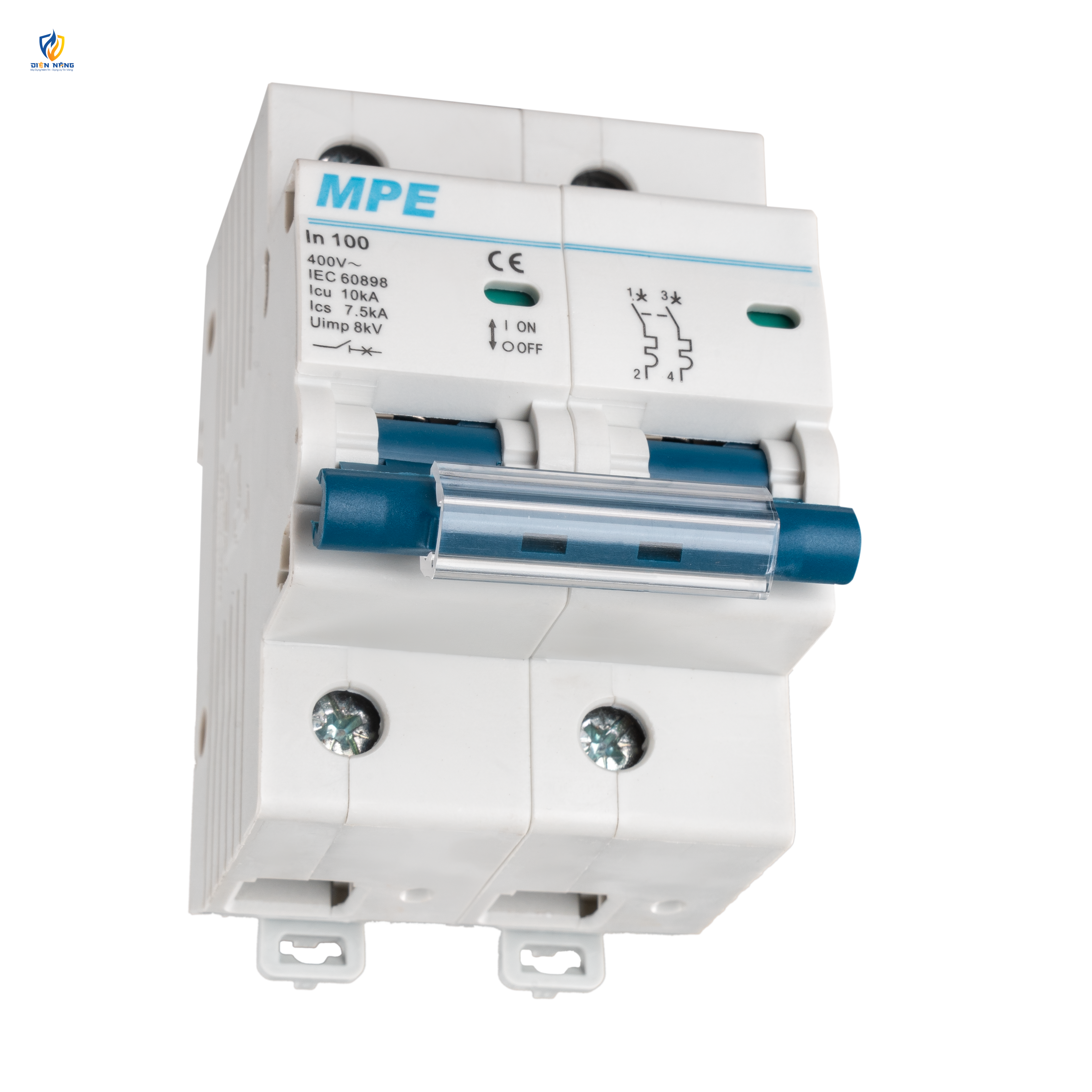 Cầu dao tự động MCB 2 cực, 100A, 10kA mã MP10-C2100 - anh 3