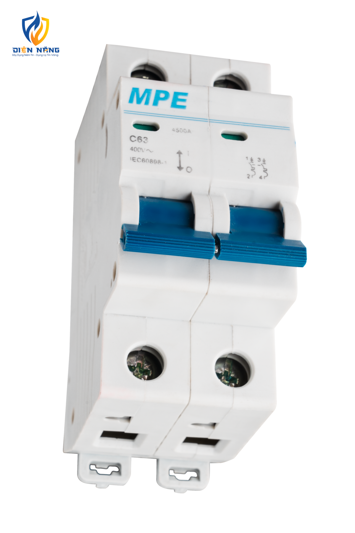 Cầu dao tự động MCB 2 cực, 63A, 4.5kA mã MP4-C263 - anh 2