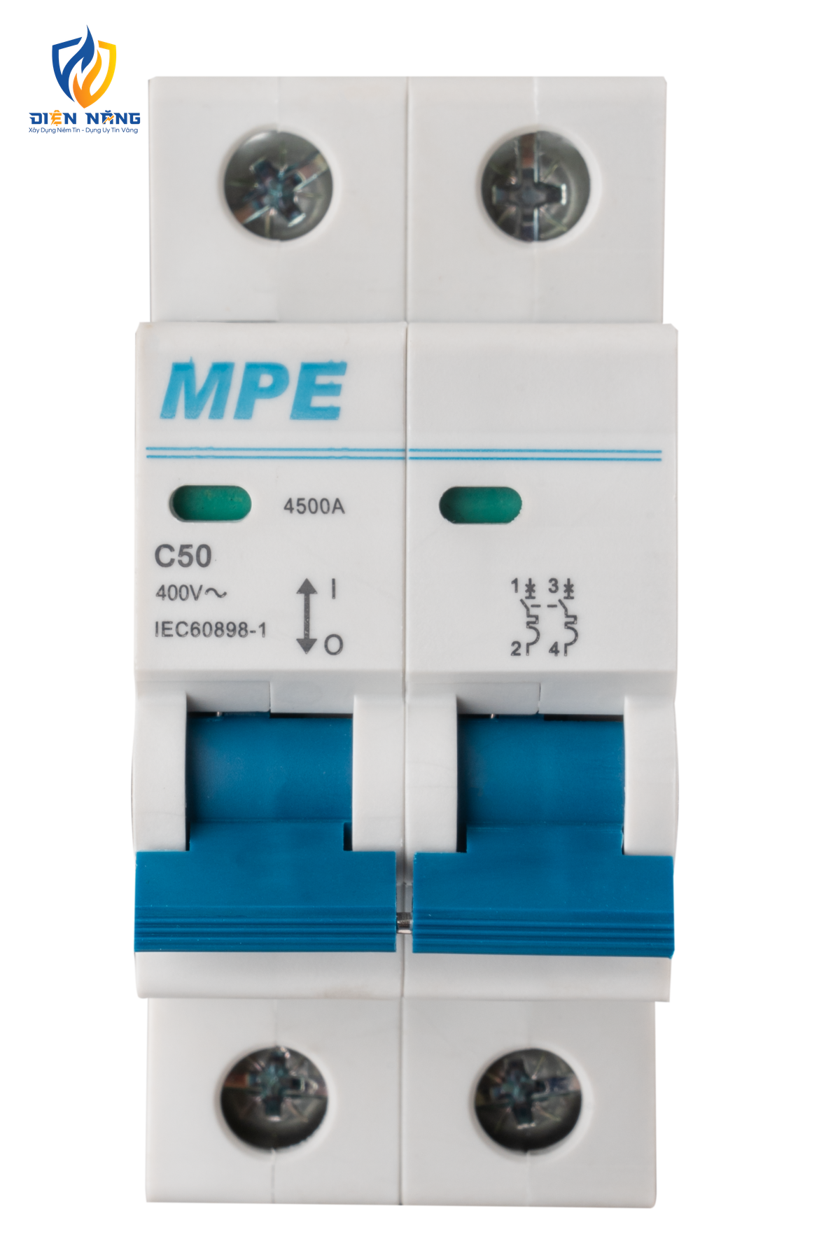 Cầu dao tự động MCB 2 cực, 50A, 6kA mã MP6-C250