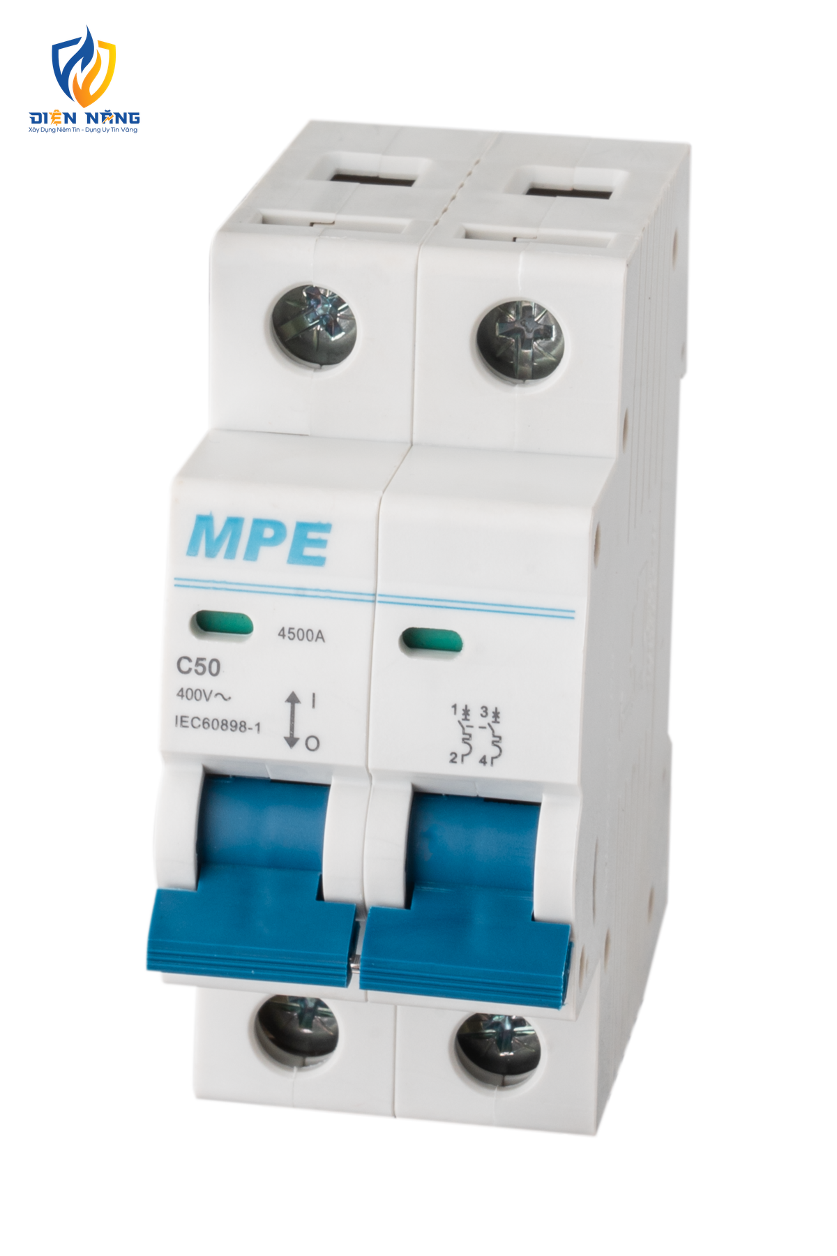Cầu dao tự động MCB 2 cực, 50A, 6kA mã MP6-C250 - anh 2