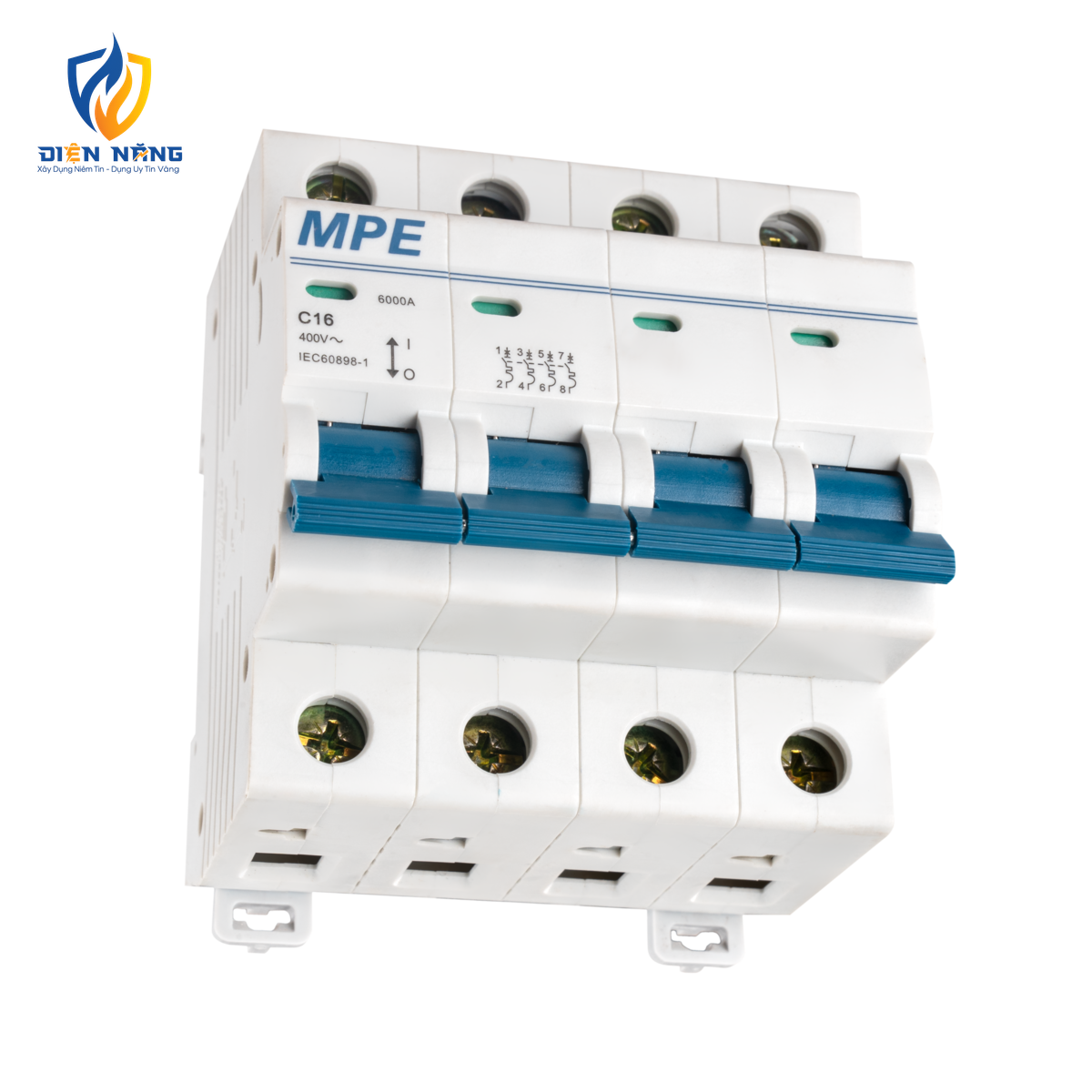 Cầu dao tự động MCB 4 cực, 16A, 6kA mã MP6-C416 - anh 3