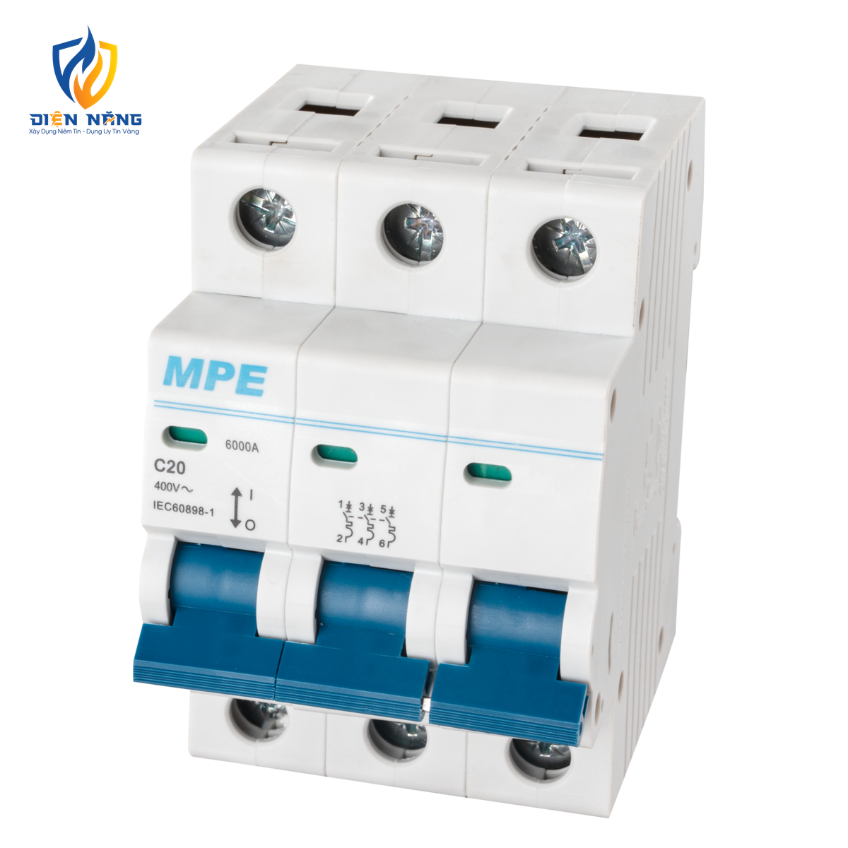 Cầu dao tự động MCB 3 cực, 20A, 6kA mã MP6-C320 - anh 2