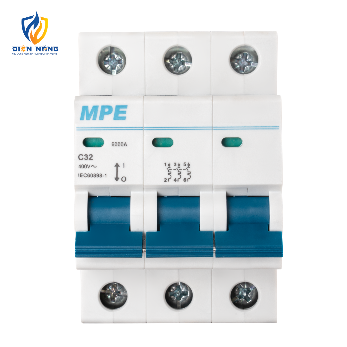 Cầu dao tự động MCB 3 cực, 32A, 6kA mã MP6-C332