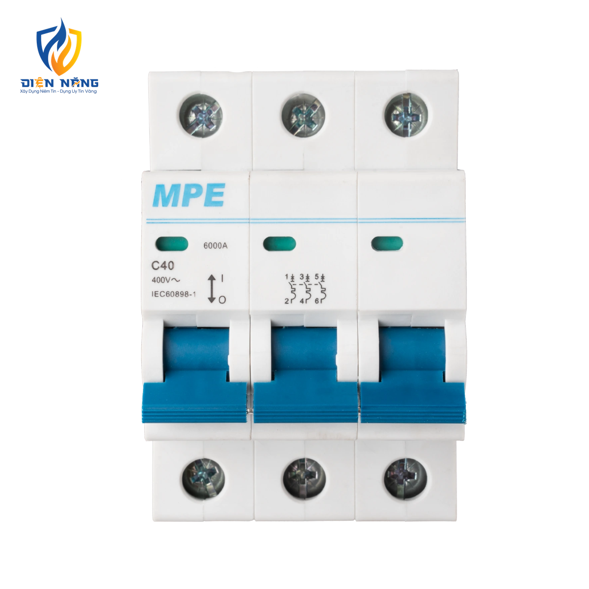 Cầu dao tự động MCB 3 cực, 40A, 6kA mã MP6-C340