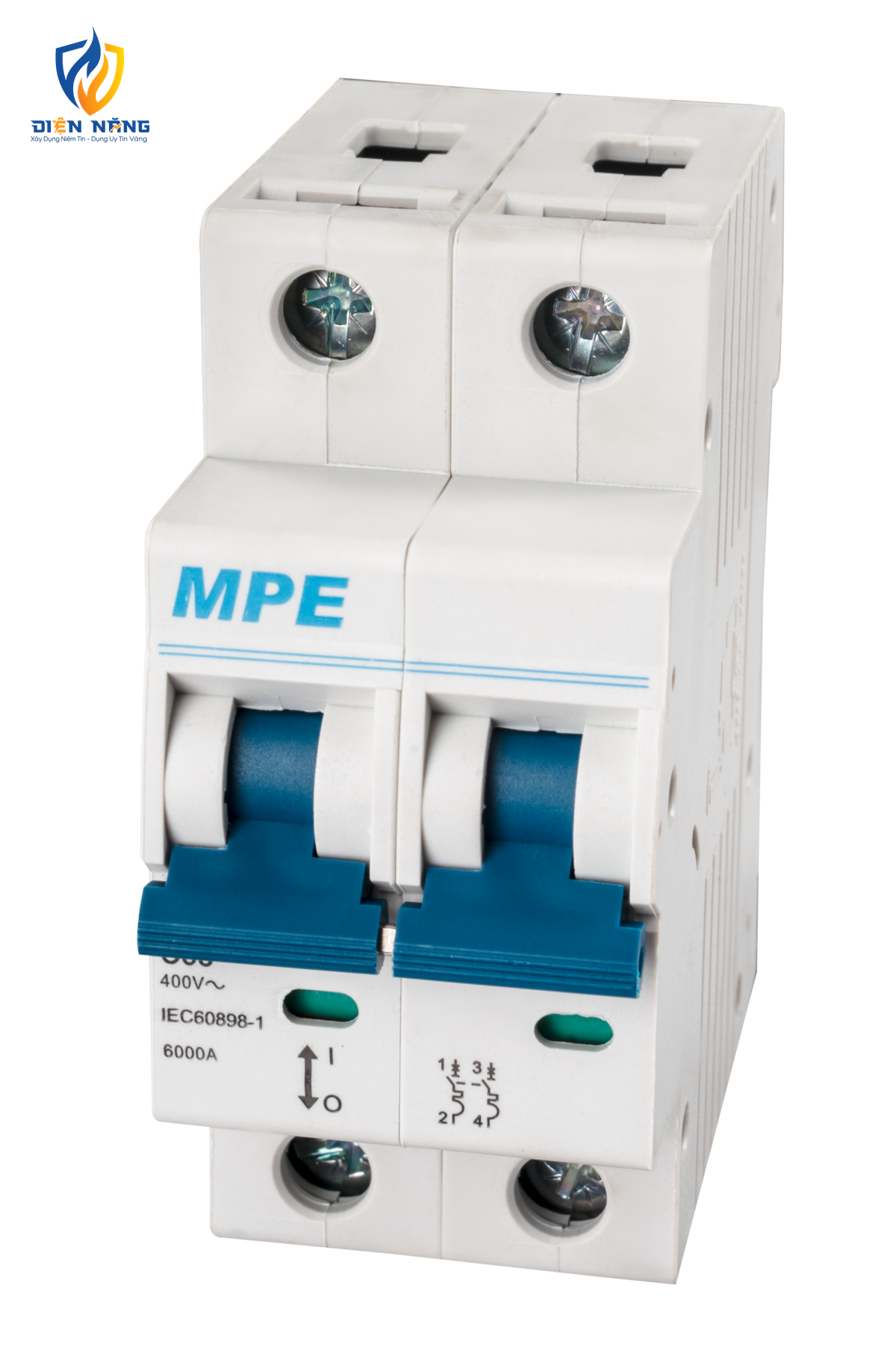 Cầu dao tự động MCB 2 cực, 63A, 6kA mã MP6-C263 - anh 2