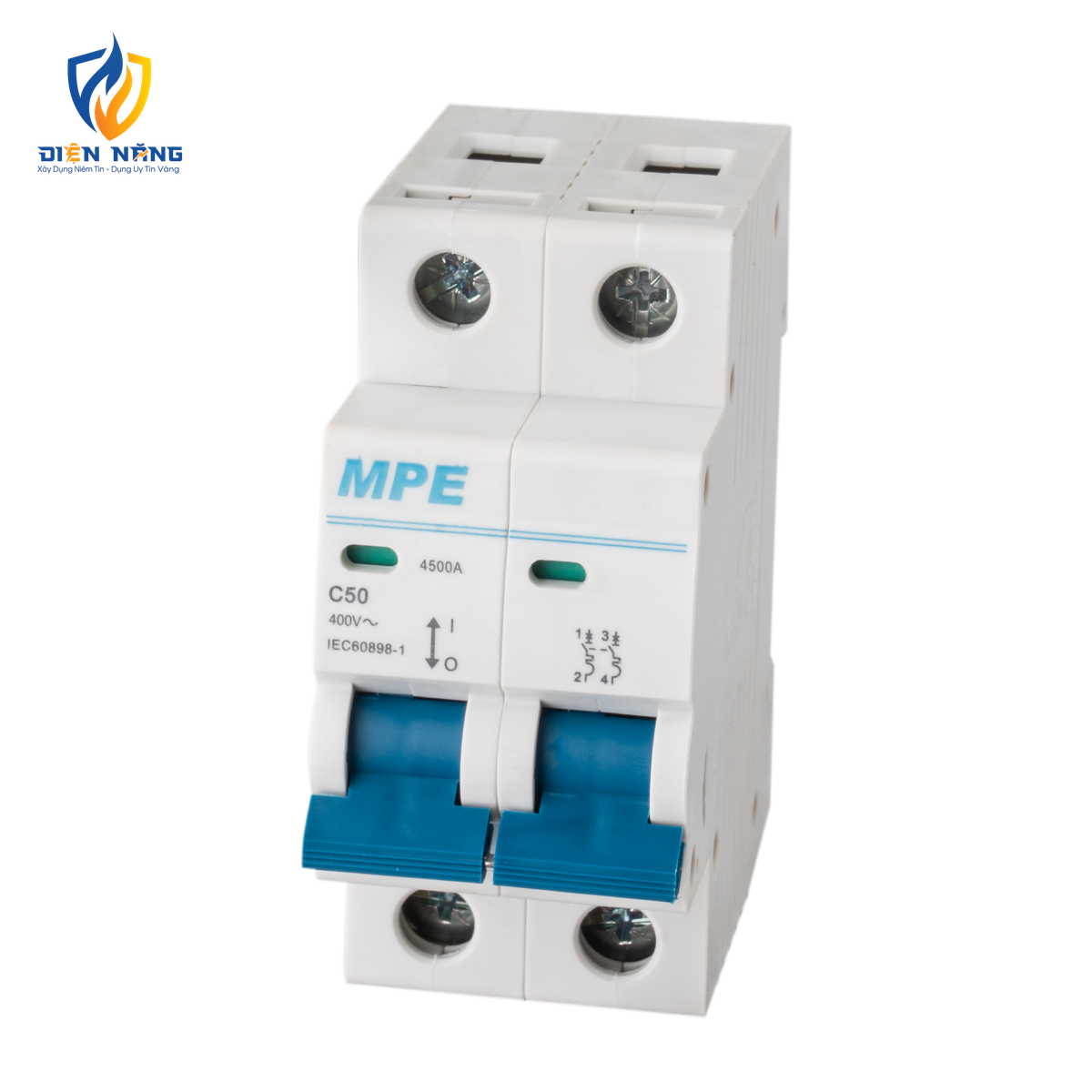 Cầu dao tự động MCB 2 cực, 50A, 4.5kA mã MP4-C250 - anh 2