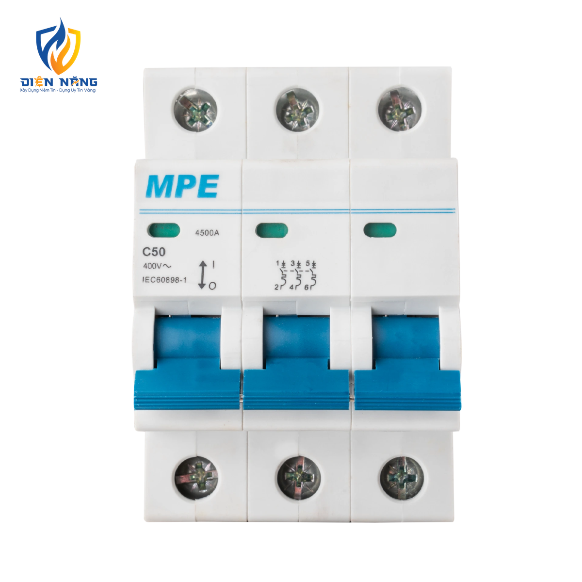Cầu dao tự động MCB 3 cực, 50A, 4.5kA mã MP4-C350
