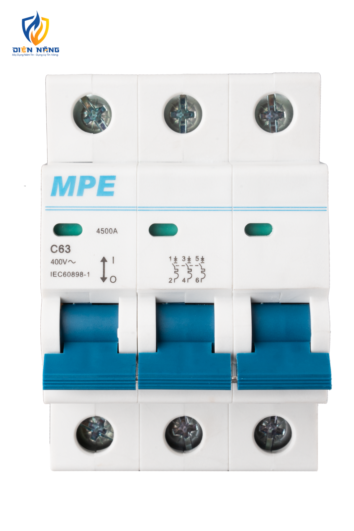 Cầu dao tự động MCB 3 cực, 63A, 4.5kA mã MP4-C363