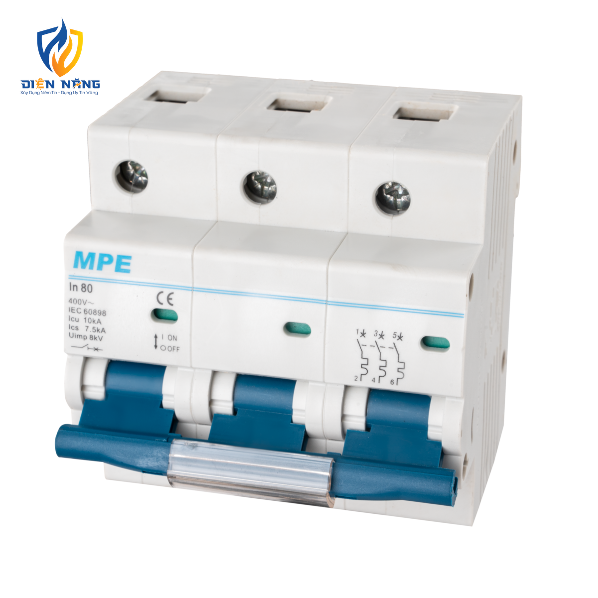 Cầu dao tự động MCB 3 cực, 80A, 10kA mã MP10-C380 - anh 2