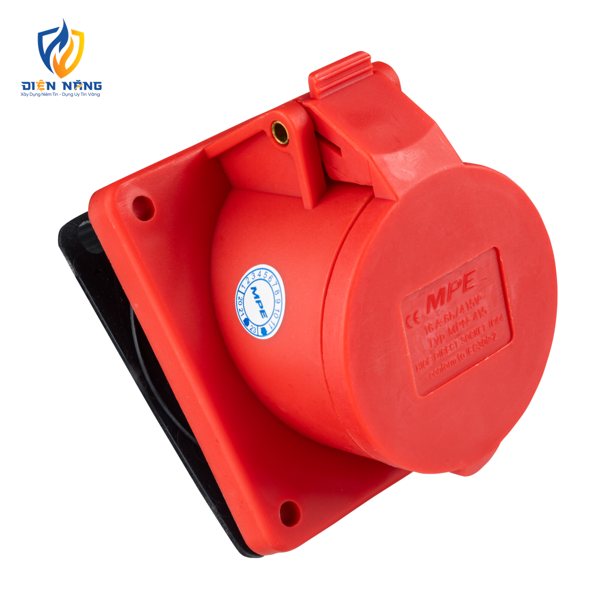 Ổ cắm loại cố định bắt trên bảng điện xéo 5 cực, 16A, IP44 mã MPN-415 - anh 2