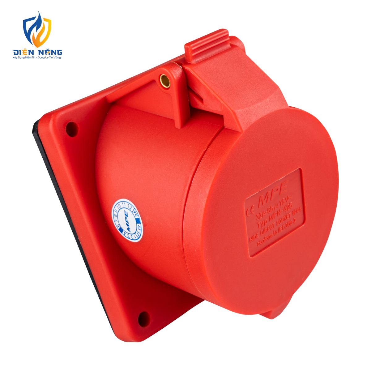 Ổ cắm loại cố định bắt trên bảng điện xéo 5 cực, 32A, IP44 mã MPN-425 - anh 2