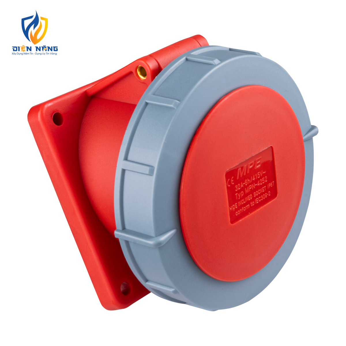 Ổ cắm loại cố định bắt trên bảng điện xéo 5 cực, 32A, IP67 mã MPN-4252 - anh 3