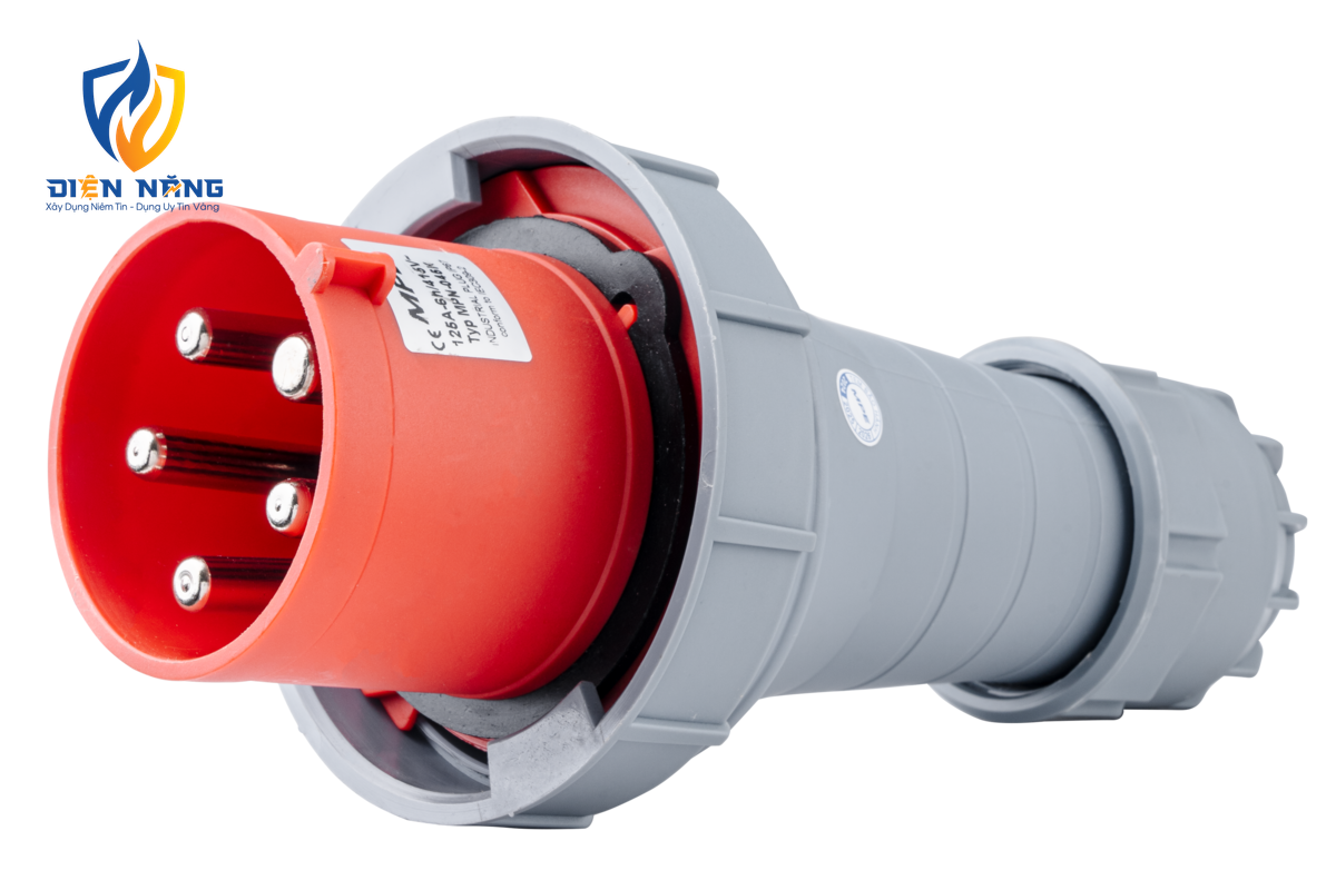 Phích cắm loại di động có kẹp giữ dây 5 cực, 125A, IP67 mã MPN-045K