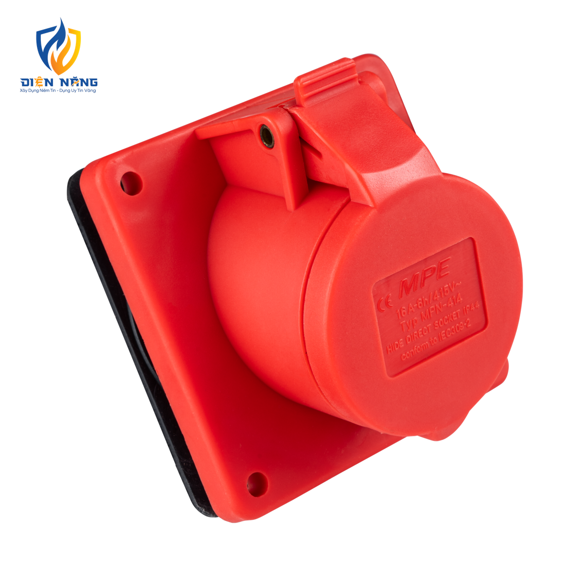 Ổ cắm loại cố định bắt trên bảng điện xéo 4 cực, 16A, IP44 mã MPN-414 - anh 2