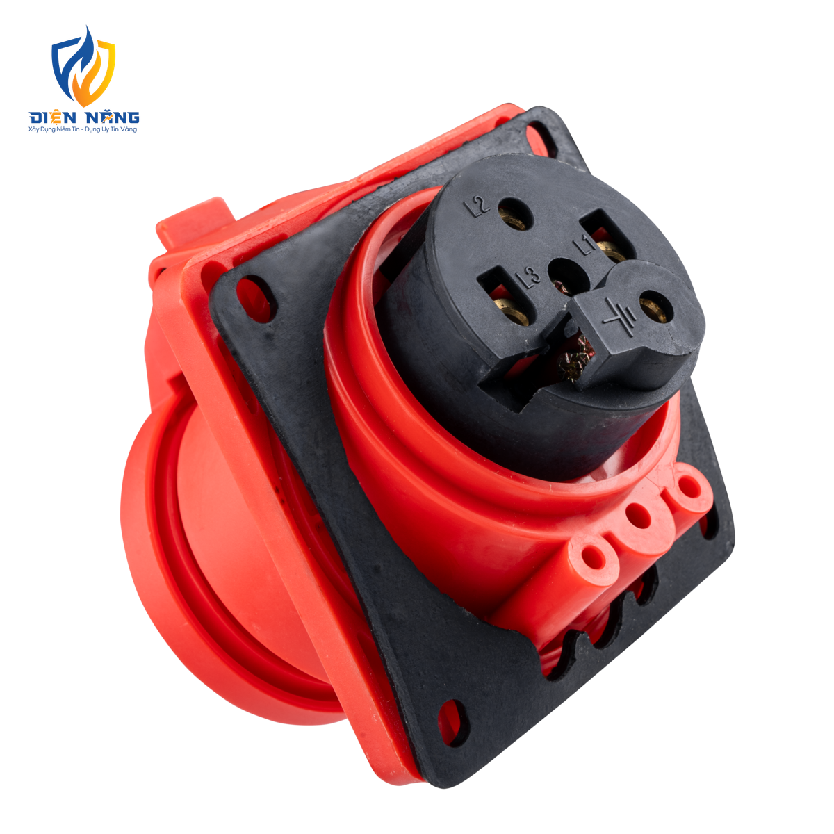 Ổ cắm loại cố định bắt trên bảng điện xéo 4 cực, 32A, IP44 mã MPN-424 - anh 2