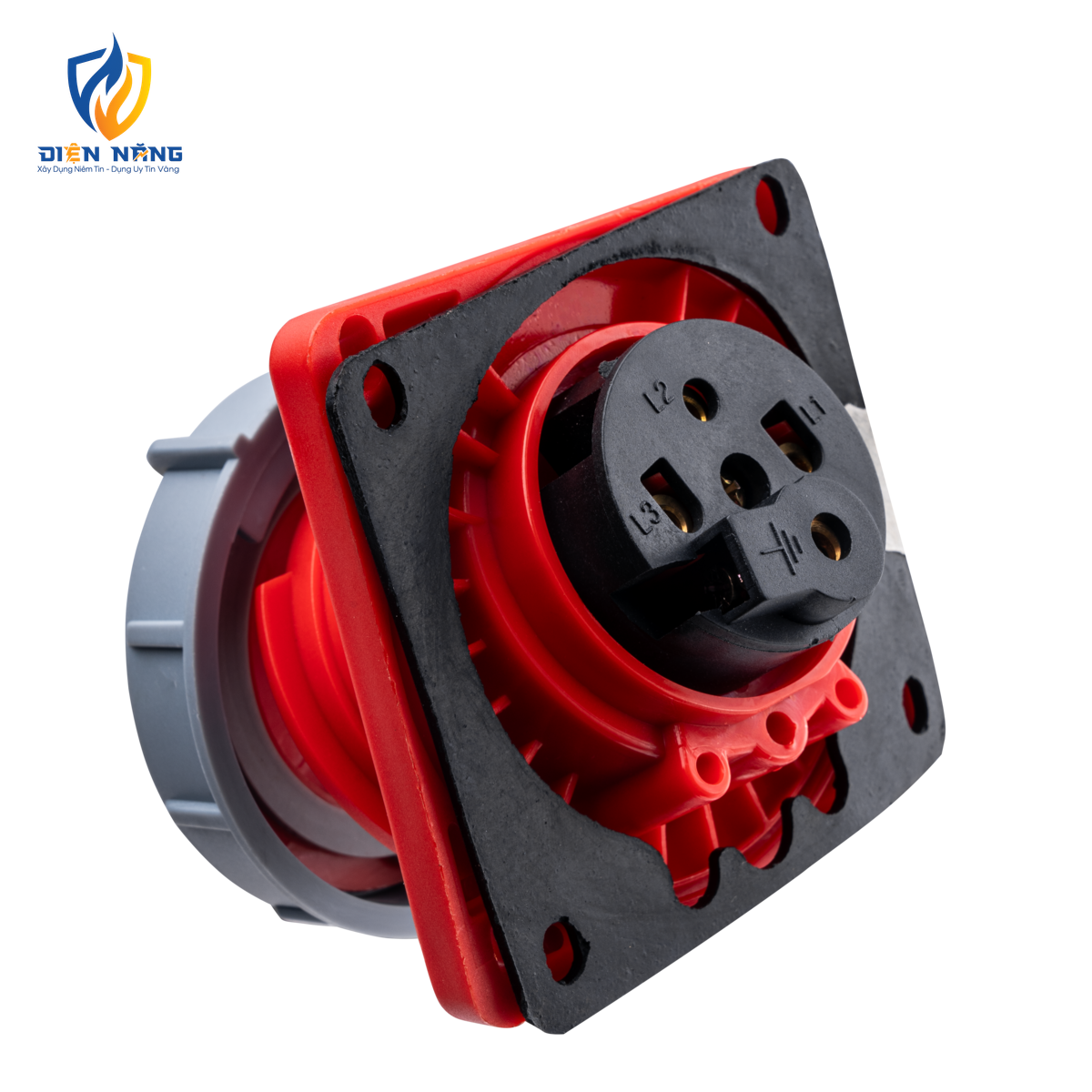 Ổ cắm loại cố định bắt trên bảng điện xéo 4 cực, 16A, IP67 mã MPN-4142 - anh 3