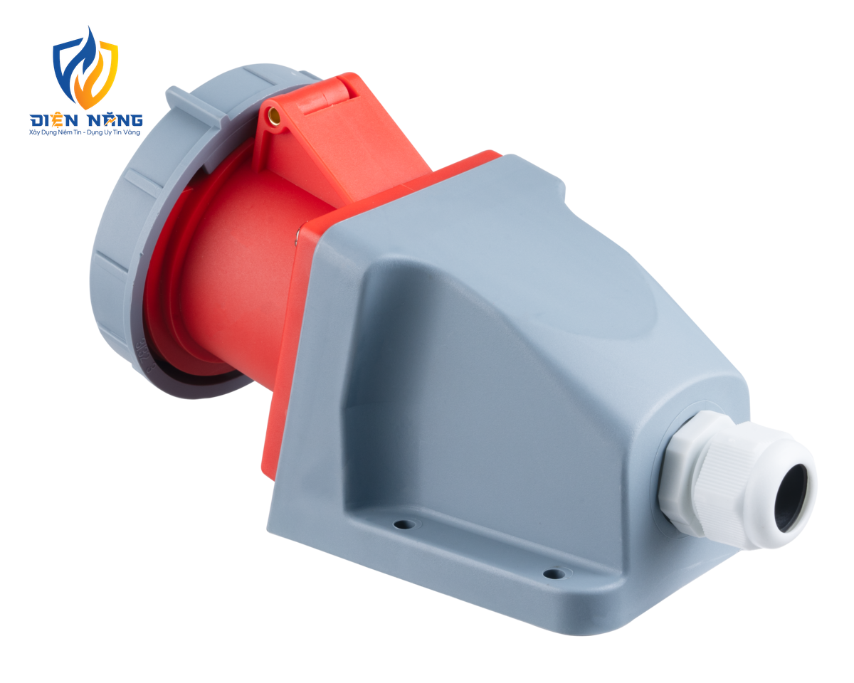 Ổ cắm cố định bắt trên tường 4 cực, 32A, IP67 mã MPN-1242 - anh 2