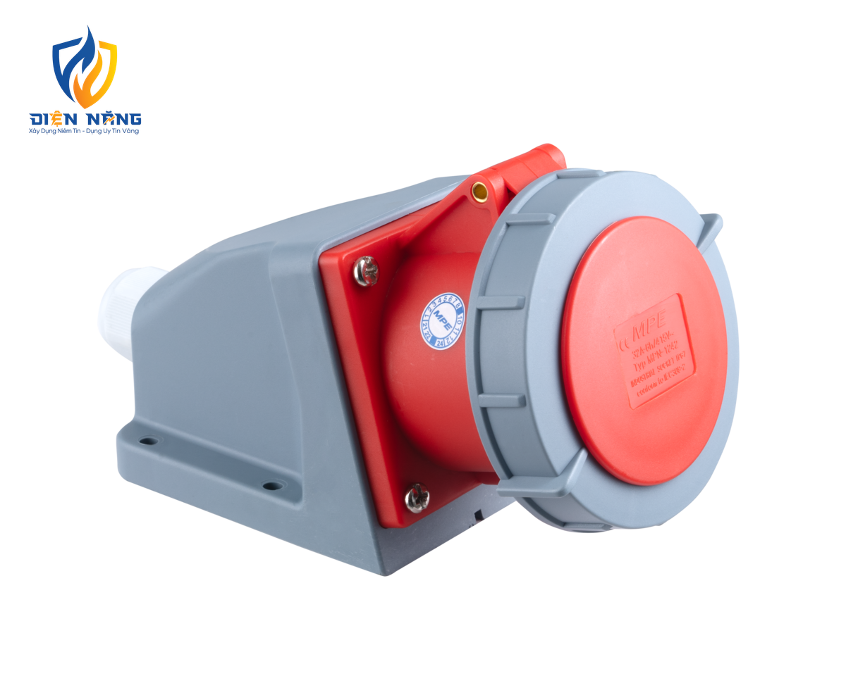 Ổ cắm cố định bắt trên tường 4 cực, 32A, IP67 mã MPN-1242 - anh 3