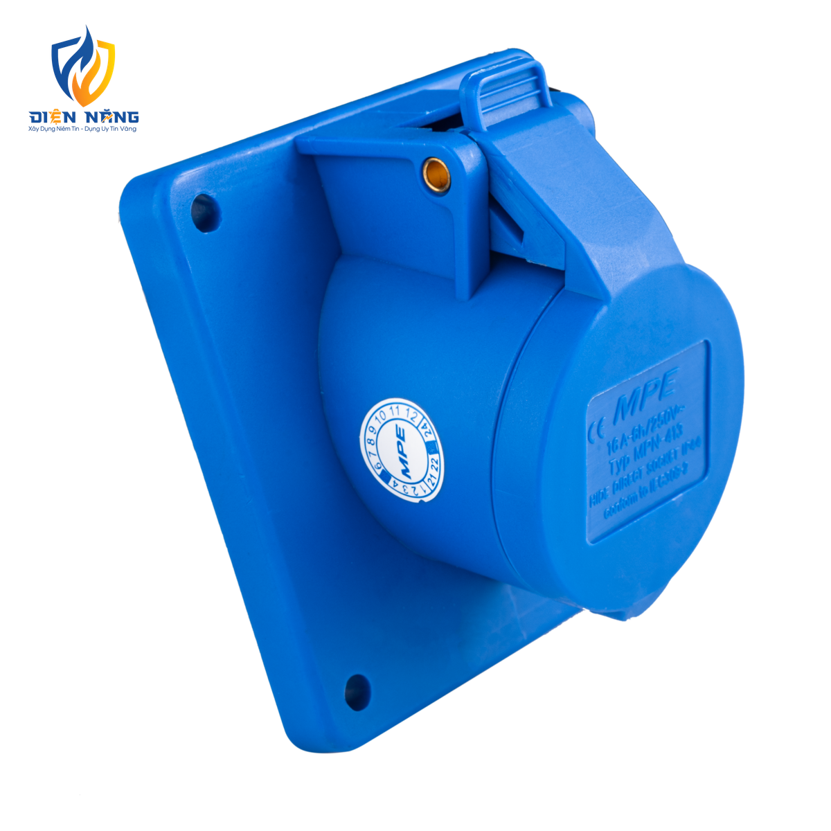 Ổ cắm loại cố định bắt trên bảng điện xéo 3 cực, 16A, IP44 mã MPN-413 - anh 2