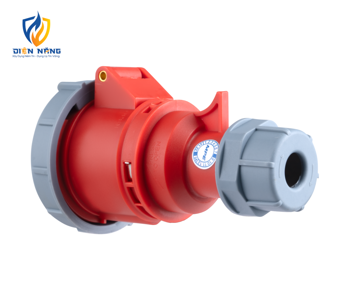 Ổ cắm di động có kẹp giữ dây 4 cực, 16A, IP67 mã MPN-2142 - anh 2