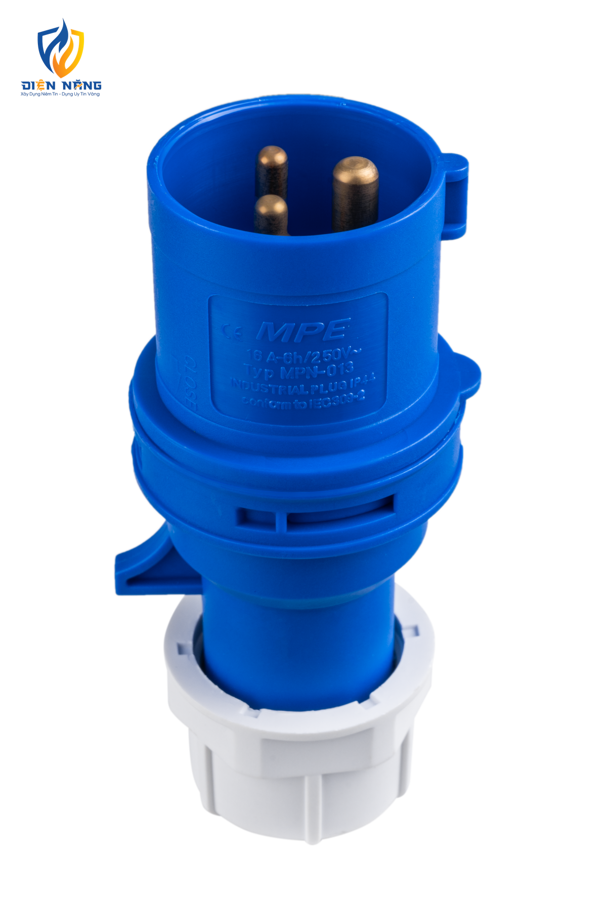 Phích cắm loại di động có kẹp giữ dây 3 cực, 16A, IP44 mã MPN-013 - anh 2