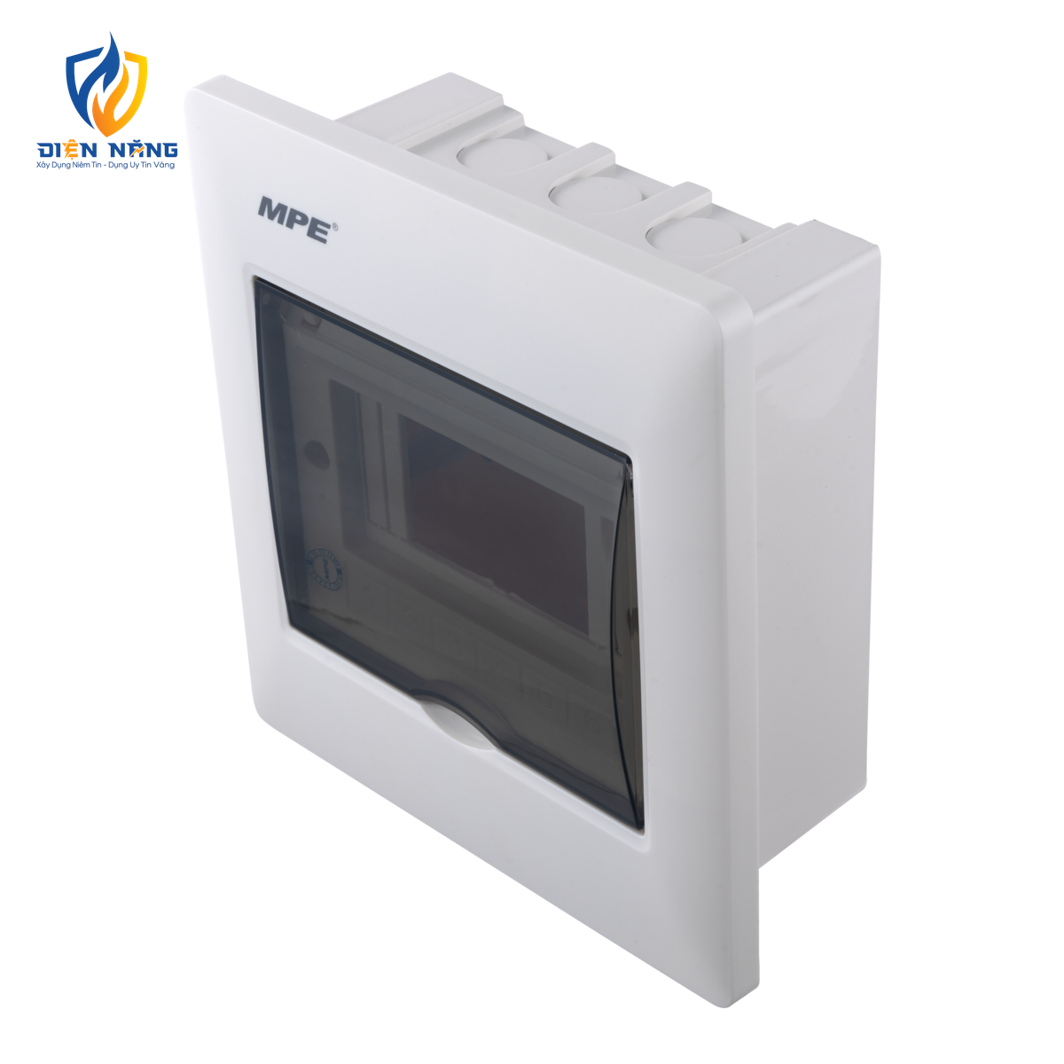 Tủ điện âm tường đế nhựa chứa MCB 5-6 cực mã TS-6/P