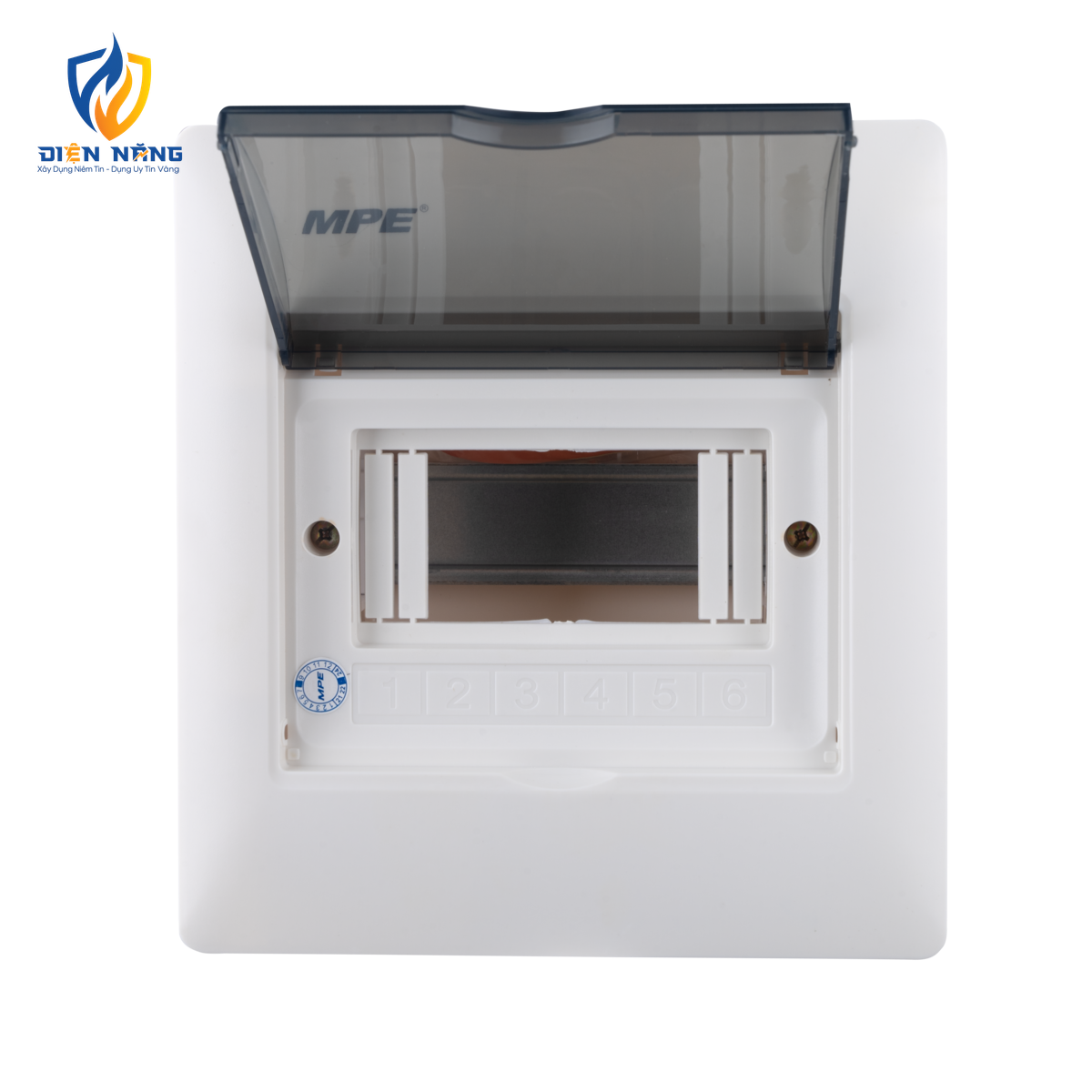 Tủ điện âm tường đế nhựa chứa MCB 5-6 cực mã TS-6/P - anh 2