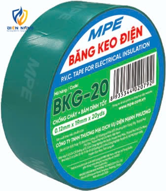 Băng keo điện màu xanh lá (chất liệu PVC