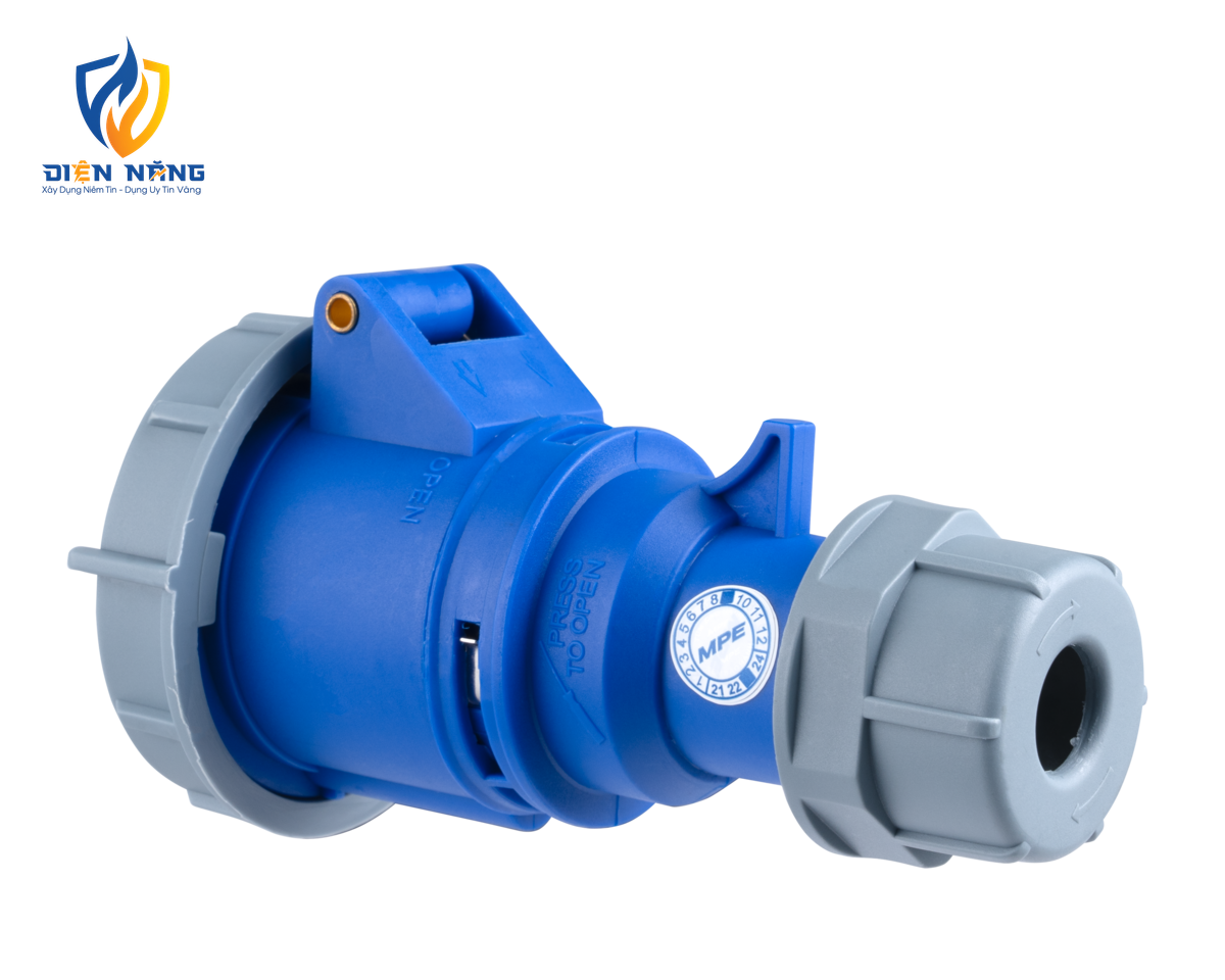 Ổ cắm di động có kẹp giữ dây 3 cực, 16A, IP67 mã MPN-2132 - anh 2