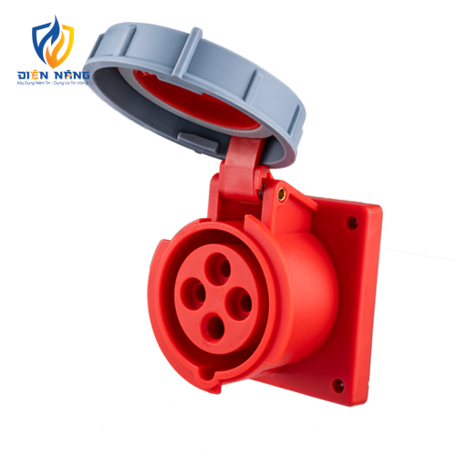 Ổ cắm loại cố định bắt trên bảng điện 4 cực, 16A, IP67 mã MPN-3142