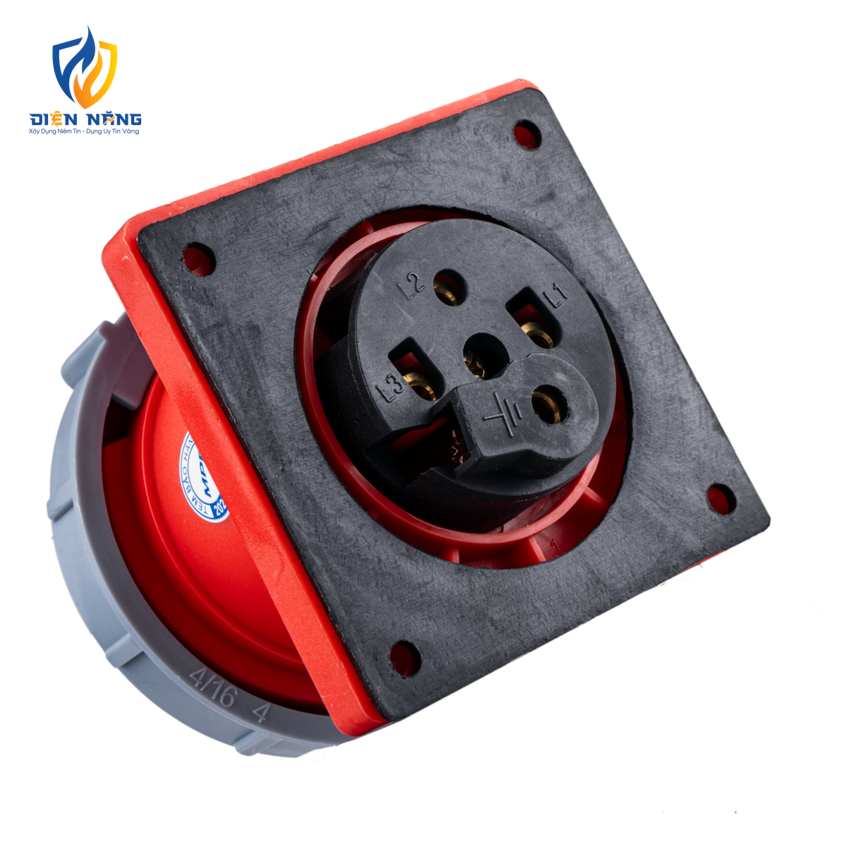 Ổ cắm loại cố định bắt trên bảng điện 4 cực, 16A, IP67 mã MPN-3142 - anh 3
