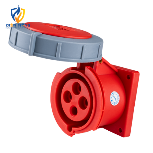 Ổ cắm loại cố định bắt trên bảng điện 4 cực, 32A, IP67 mã MPN-3242