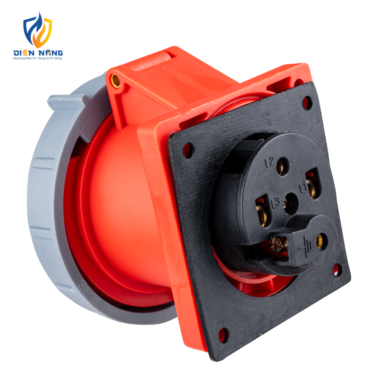 Ổ cắm loại cố định bắt trên bảng điện 4 cực, 32A, IP67 mã MPN-3242 - anh 2