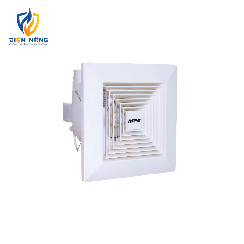 Quạt hút âm trần có mặt che bảo vệ, mặt vuông, đục lỗ trần 250mm mã AFC-250 - anh 2