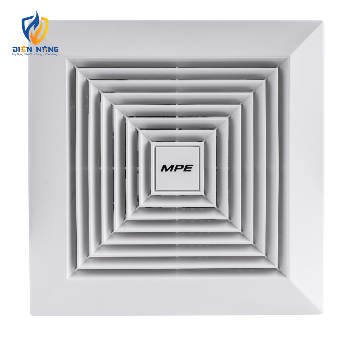 Quạt hút âm trần mô tơ bạc đạn, mặt vuông, đục lỗ trần 198mm mã AFC2-130