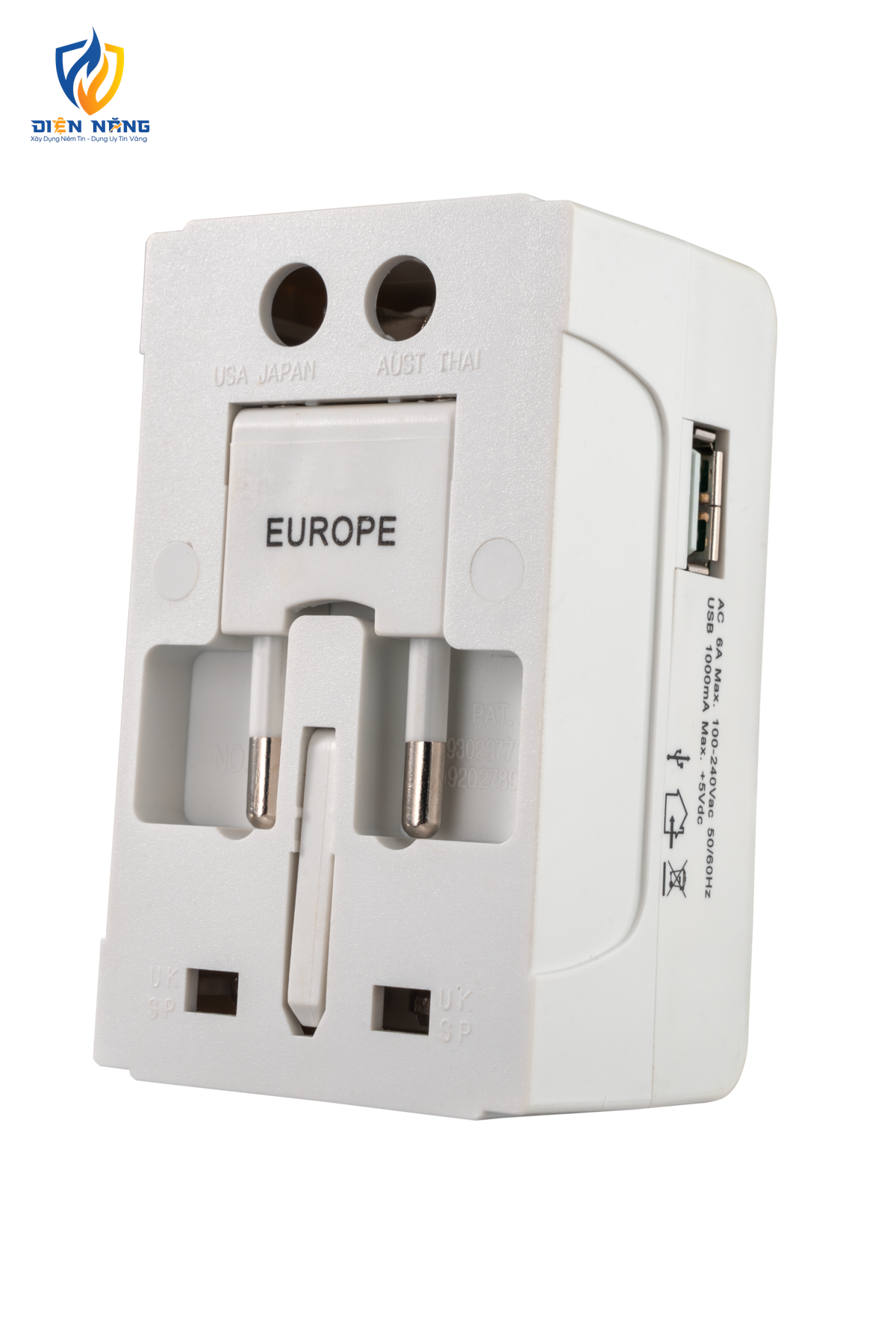 Ổ cắm du lịch, Tích hợp cổng USB mã TA2 - anh 4