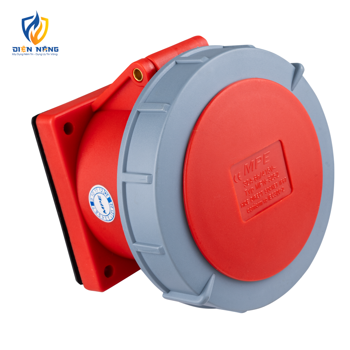 Ổ cắm loại cố định bắt trên bảng điện 5 cực, 32A, IP67 mã MPN-3252 - anh 2