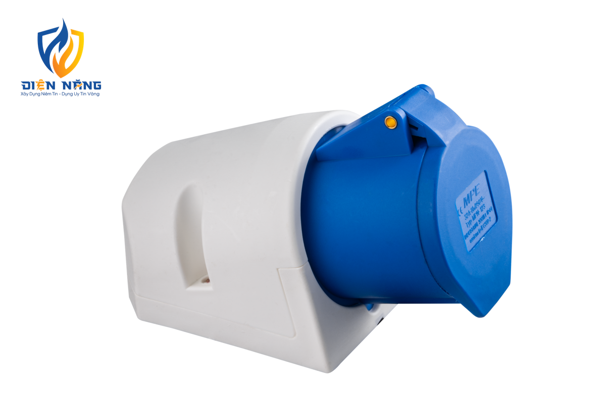 Ổ cắm cố định bắt trên tường 3 cực, 32A, IP44 mã MPN-123 - anh 2